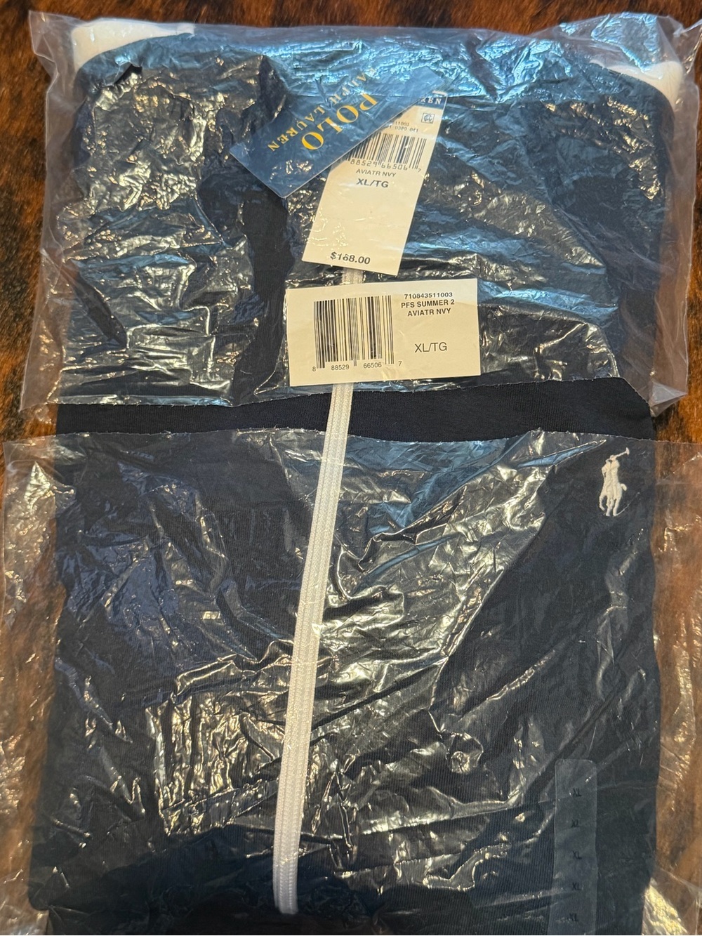Polo Ralph Lauren Double Knit Aviator Track Jacket Blue Navy NWT Men’s XL - Picture 11 of 12